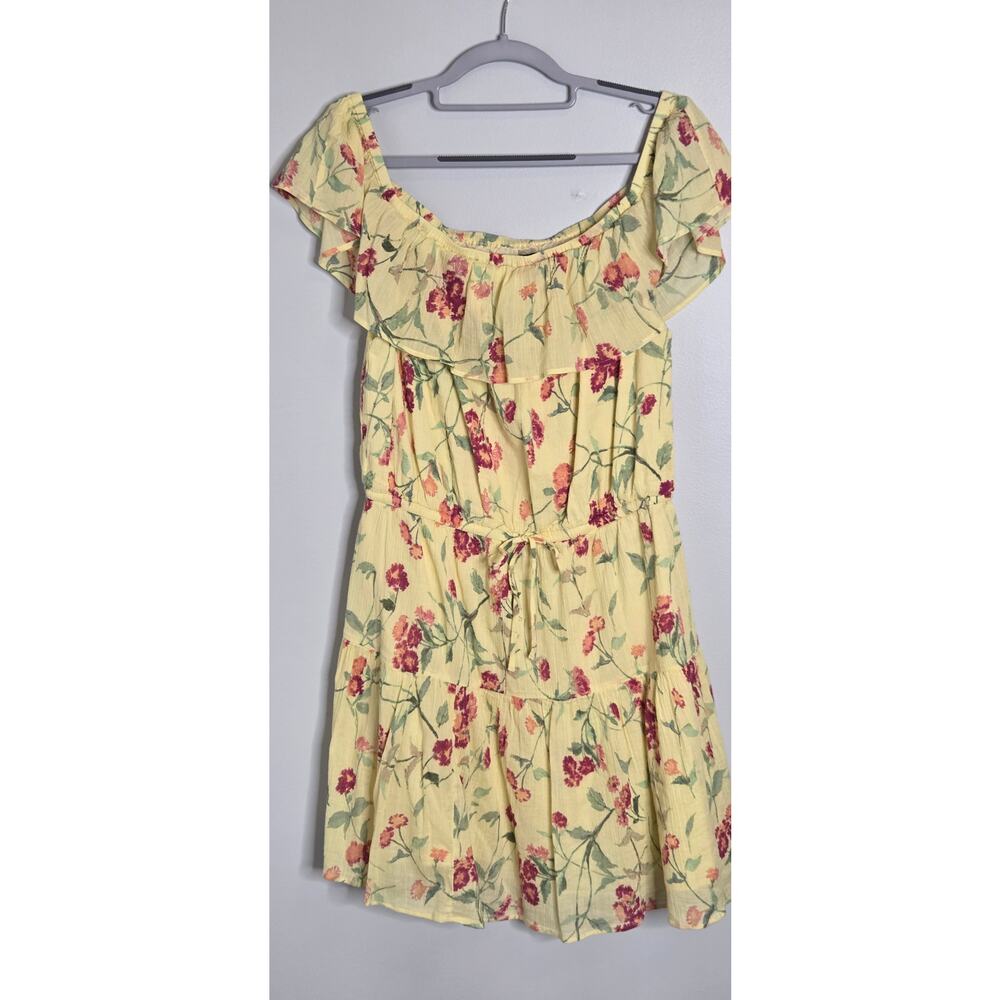 Lauren Ralph Lauren Yelllow Ruffle Dress Size 14